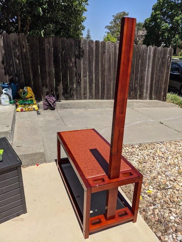 Wooden bench with a long board and 3 places for it

A: Wood Lajin bench for stretching