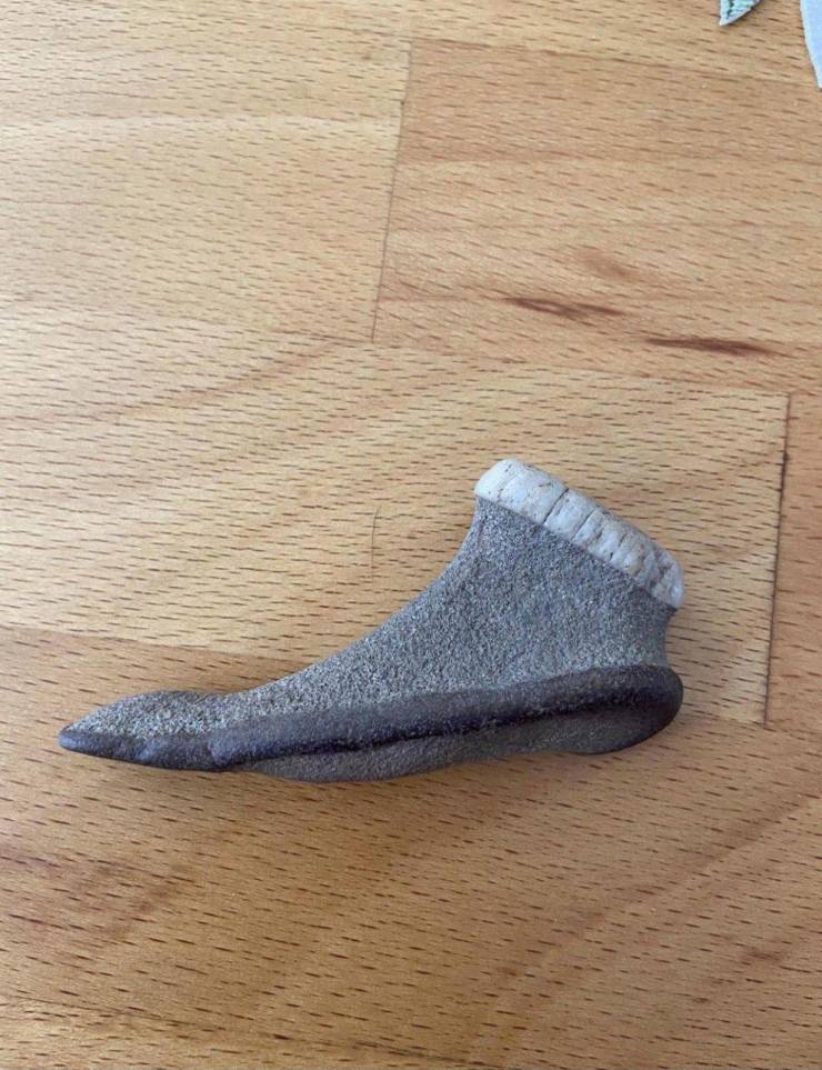 “This rock that looks like a sock.”
