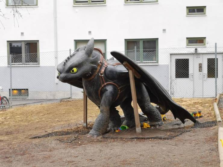 “The local kindergarten has a lifesize Toothless.”