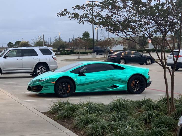 “Interesting color for this lambo!”