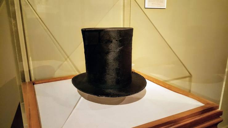 “Abraham Lincoln's hat. The only one that hasn't faded and is still black.”