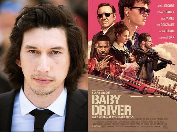 funny movie facts - baby driver movie adam driver