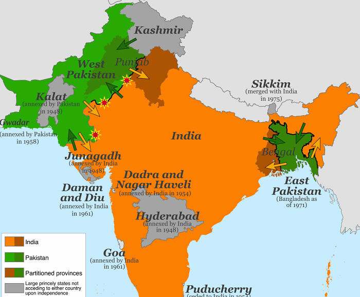 Radcliff Line - The process to divide India and Pakistan boundary in 1947 was done hastily and without major considerations to local populace religion. Radcliff was not a geography guy and majorly messed up the process. Millions died.