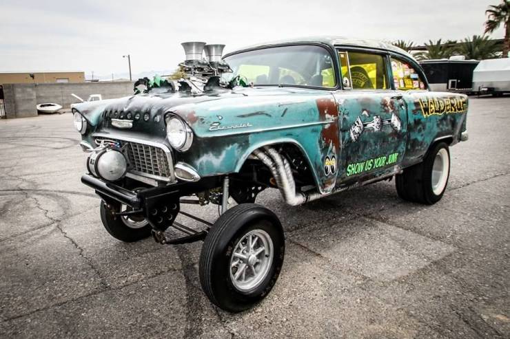funny pics and memes - welderup 55 chevy gasser