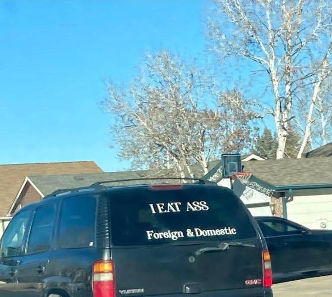 funny pics and memes - I eat Ass Foreign & Domestic bumper sticker