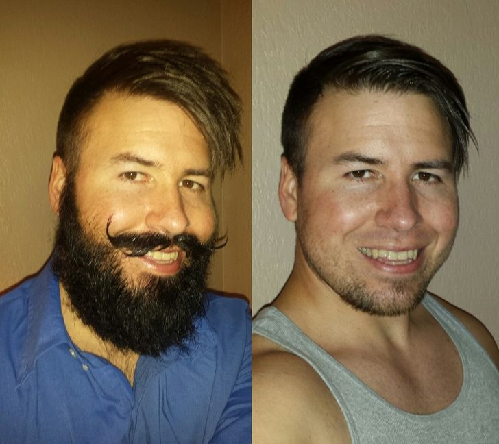 “I grew it out for 5 months, but then shaved it off.”