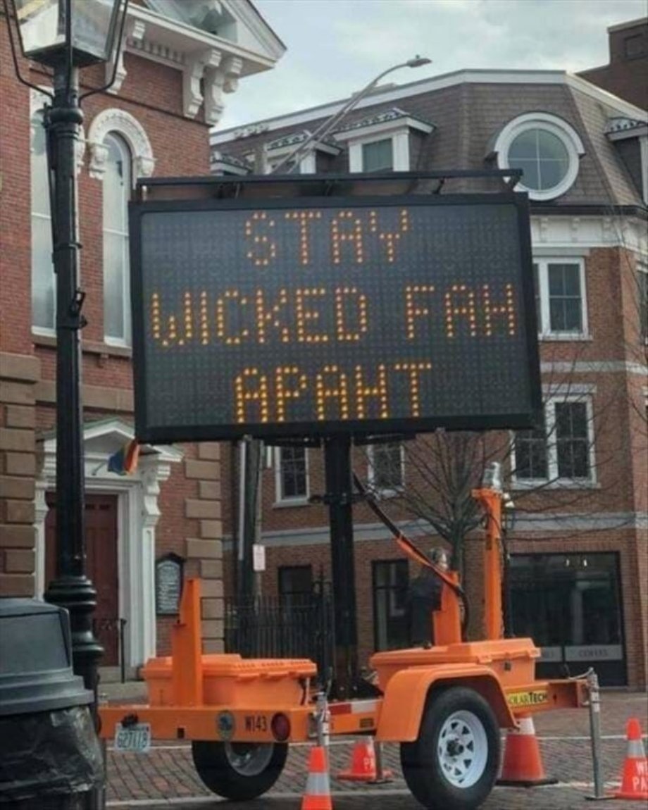 funny pics and memes - stay wicked fah apaht road sign