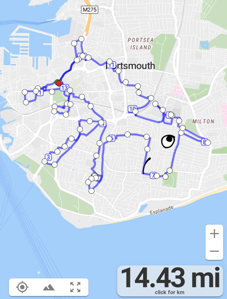 “Yeah, you might call yourself a runner, but have you done the Portsmouth Unicorn? (...I spent way too much time on this)”