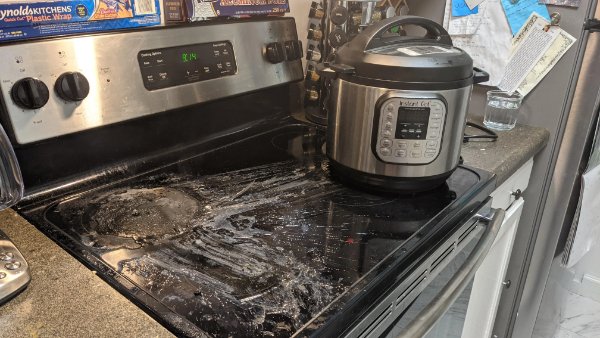 “Put the instant pot on the stove after using it. It bumped into the knob and turned on the burner.”