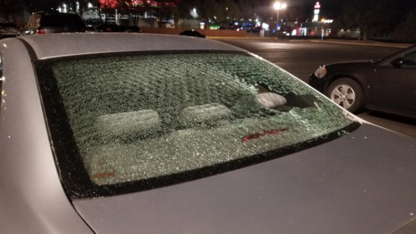 “Told a stranger at my work we’d call the police cause he kept acting suspicious around others cars. He then decided to throw a rock through my windshield.”