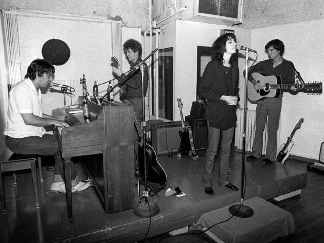 Lou Reed with John Cale, Patti Smith & David Byrne, NYC 1976