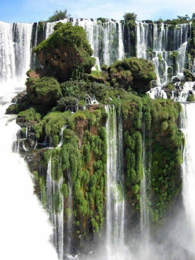 “Small Island on Iguazu Falls, Parana, Brazil.”