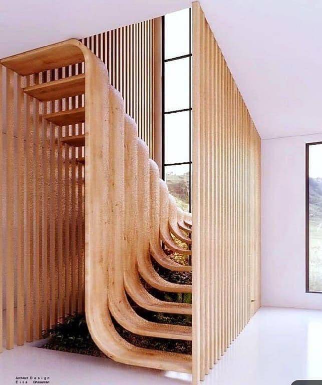 “These stairs.”