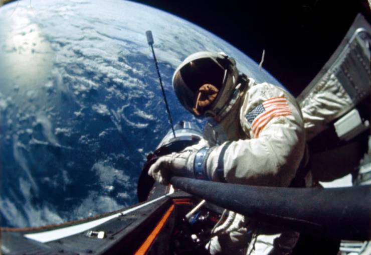 “The first ever 'space selfie' (1966)”