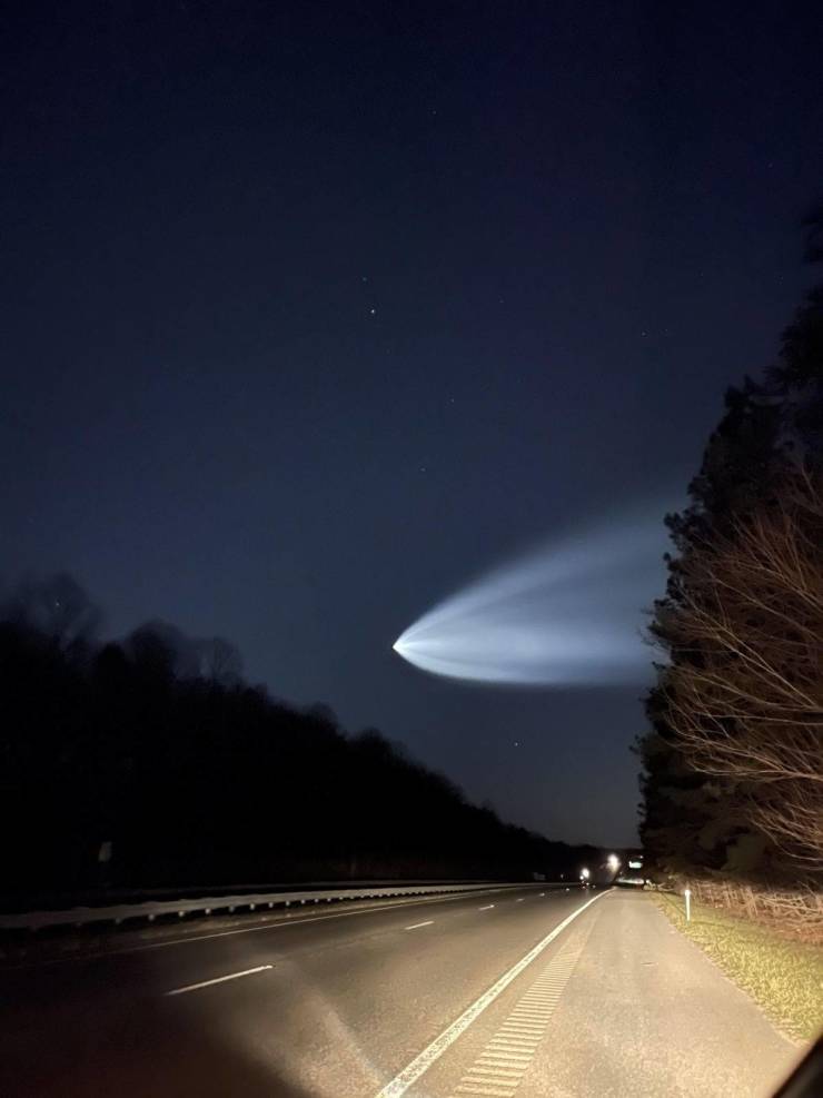 “Space X launch flying over Odenton, MD.”