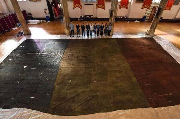 This French flag that was captured in Malta in 1800