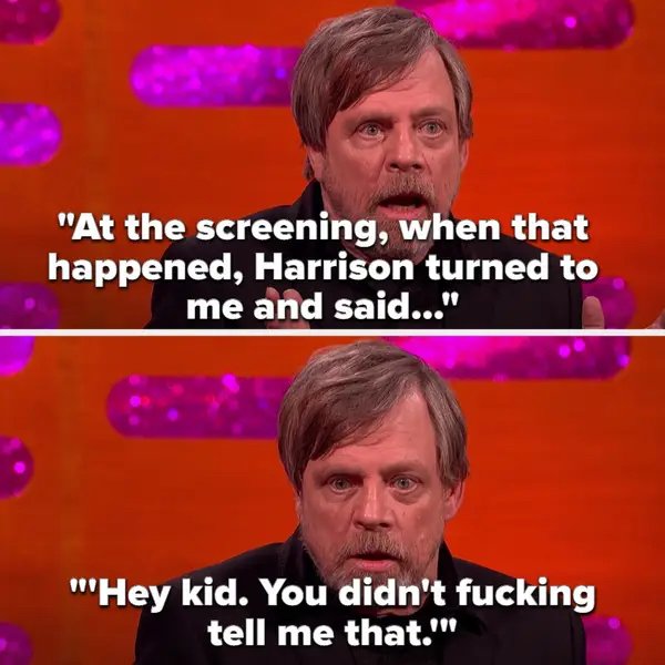 That one time that he didn’t tell Harrison Ford that Vader is Luke’s father.