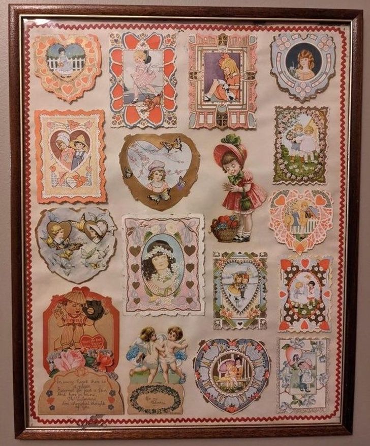 “My grandma kept and framed her Valentine’s Day cards she got in the second grade, around 1924.”