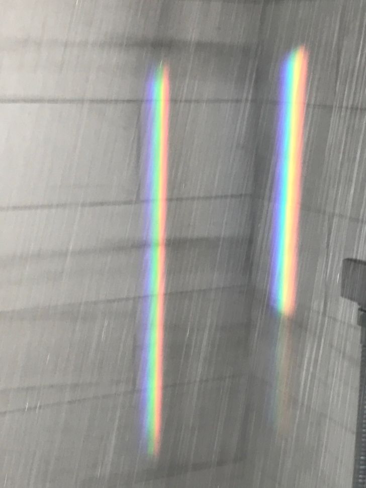 “The double rainbow that appears in my shower on sunny mornings”