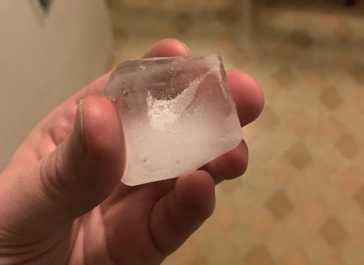 “An ice cube I found with the Nike swoosh on it”