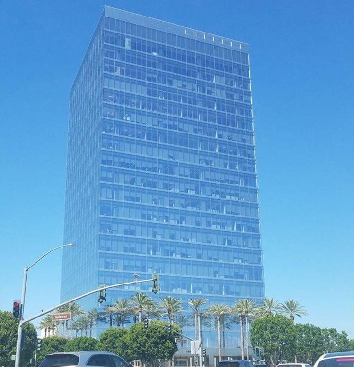 “This building by my school looks transparent.”