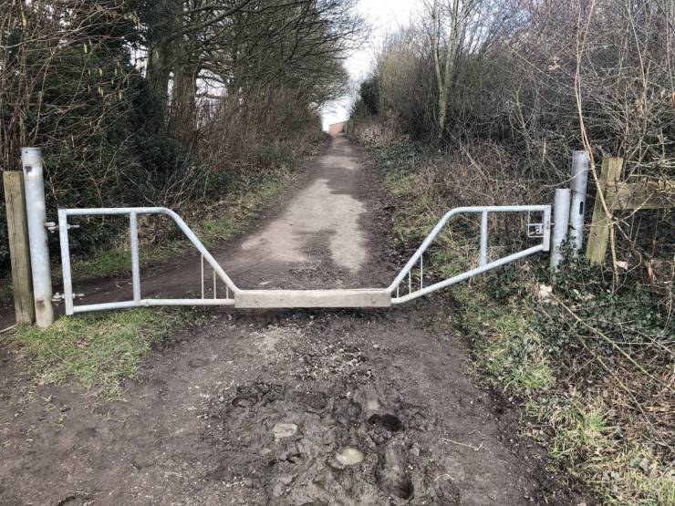 “This gate that allows horses but not vehicles.”