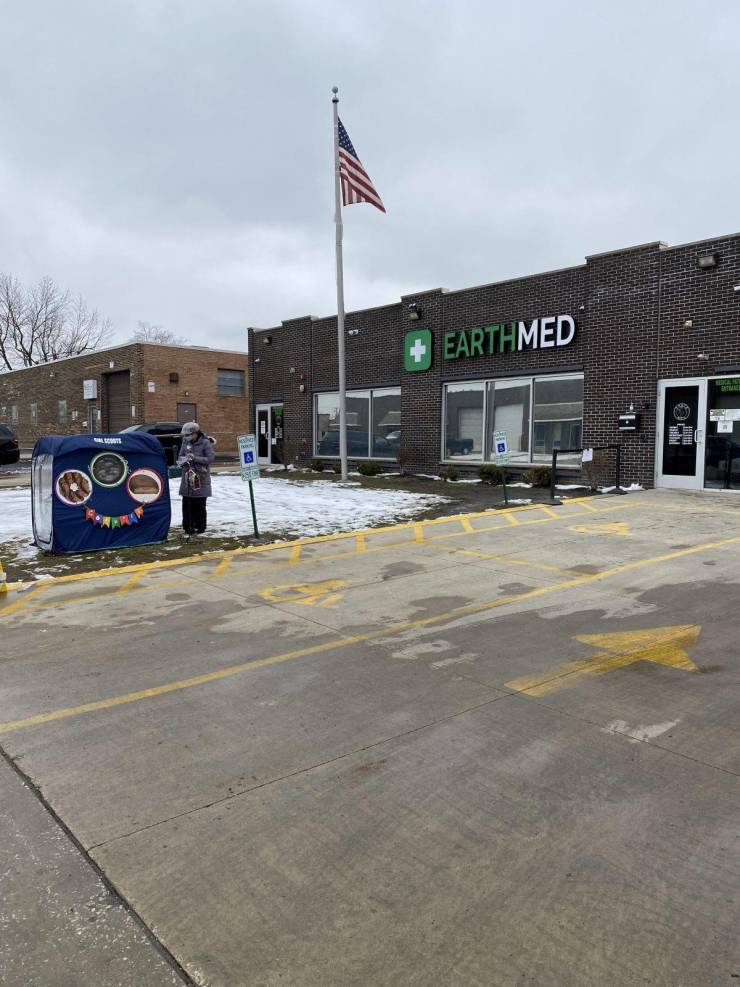 “Girl Scouts posted up outside my local dispensary to sell cookies.”