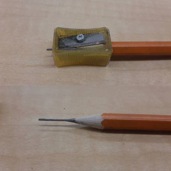 “This pencil sharpener does not remove the very center of the lead.”