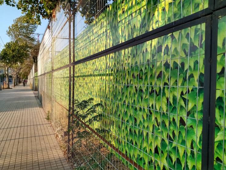 “This fence looks like the boundaries of a game's playable area.”