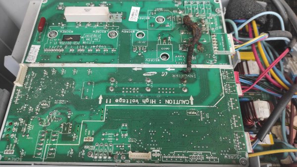 “Well… We found out why the air-conditioning needs replacing.. RIP Gecko.”