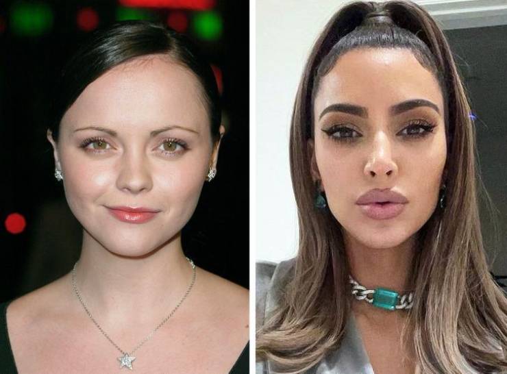 Christina Ricci and Kim Kardashian, both born in 1980