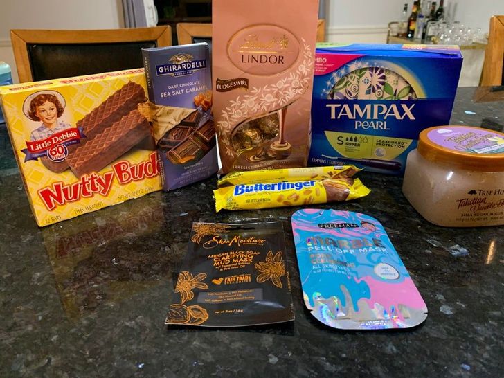 “My husband went to grab me tampons and came back with a ’happy period’ gift bag.”