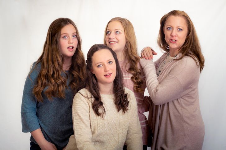 “I needed my wife and daughters to smile during a photoshoot, so I told a dad joke.”