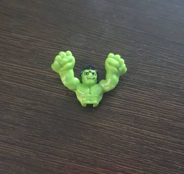 “My son collects Marvel Avengers from Kinder Surprise eggs. But he couldn’t find Hulk. Recently, we bought a box of 12 eggs, and finally, we found Hulk, but he didn’t have legs.”