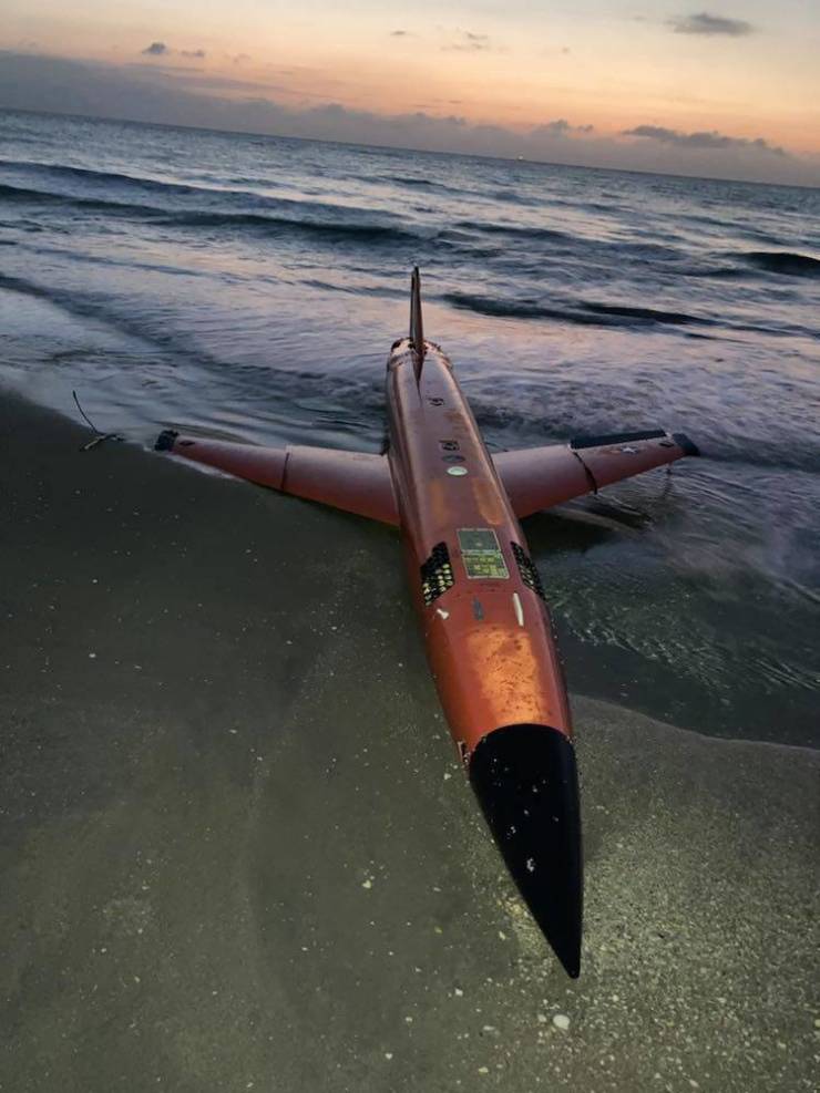 “My mom and uncle found a USAF target drone on the beach.”