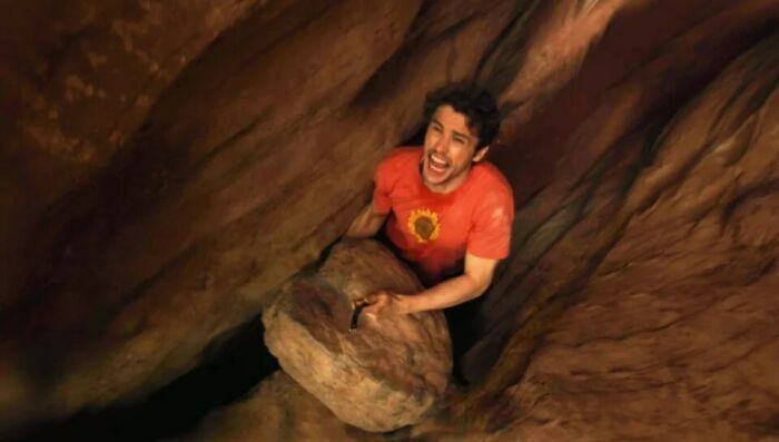 At his friend James Franco's request, Dwayne Johnson made an uncredited appearance as the primary antagonist of 127 Hours (2010)