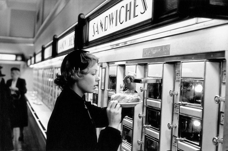 A woman at an Automat. New York City, 1953