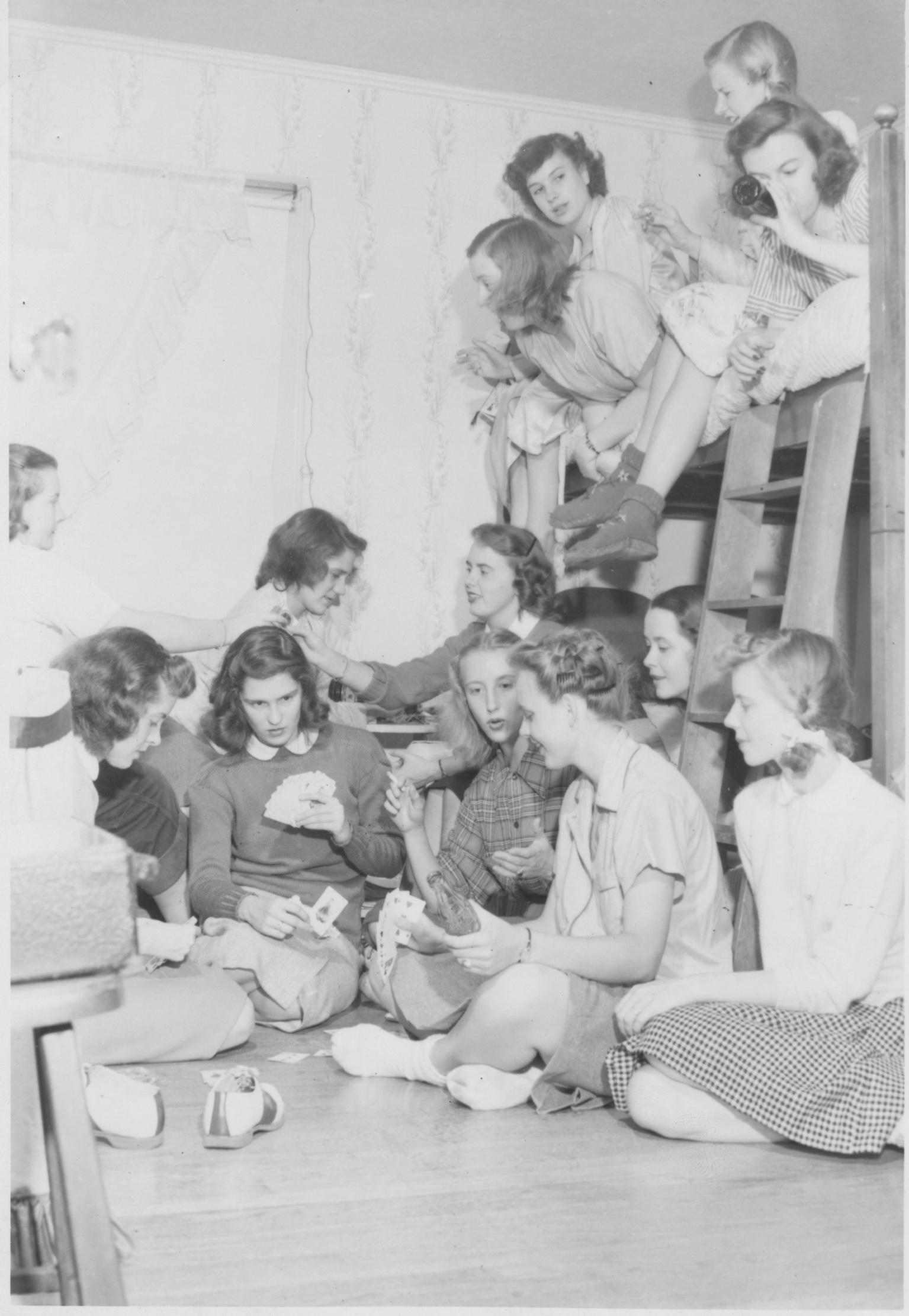 Sorority sisters at the University of Iowa in the mid-1940s