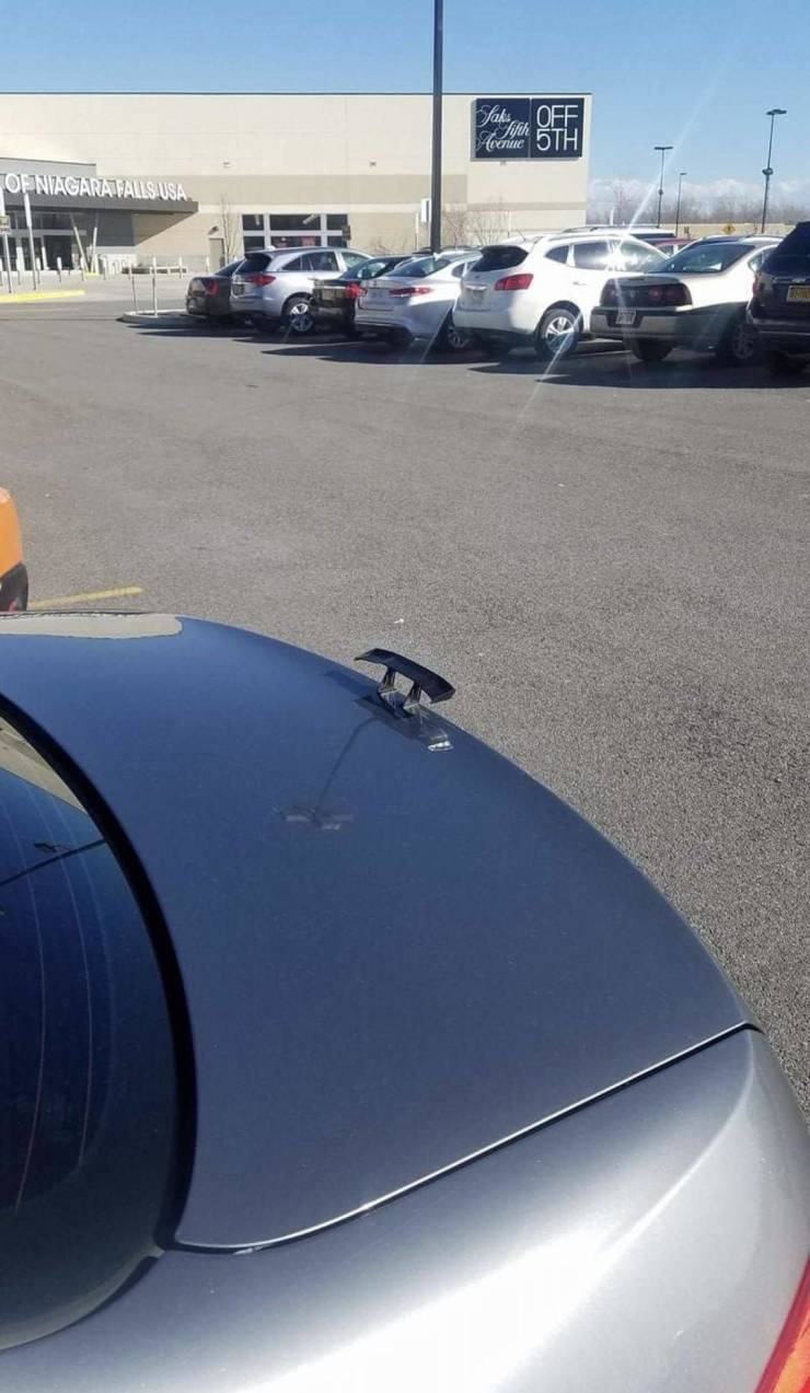 “This car with a tiny little spoiler.”