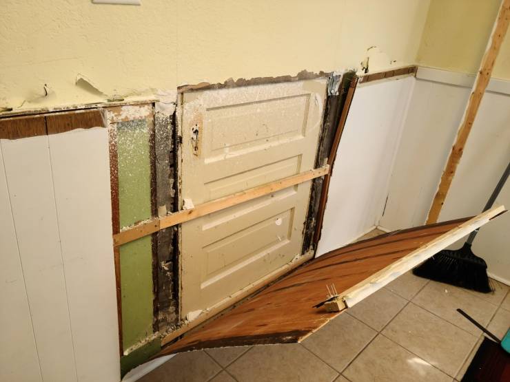 “I'm redoing my kitchen and the old owners put a wall over an exterior door.”
