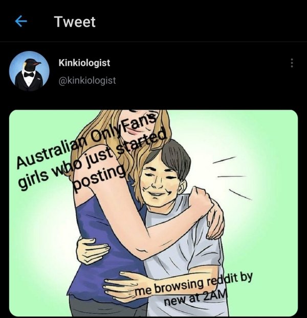 cartoon - Tweet Kinkiologist Australian OnlyFans girls who just started posting me browsing reddit by new at Zam
