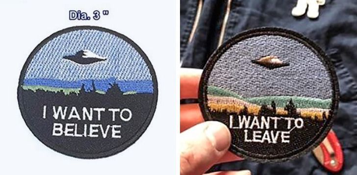 “The patch that I ordered and the patch that I got”