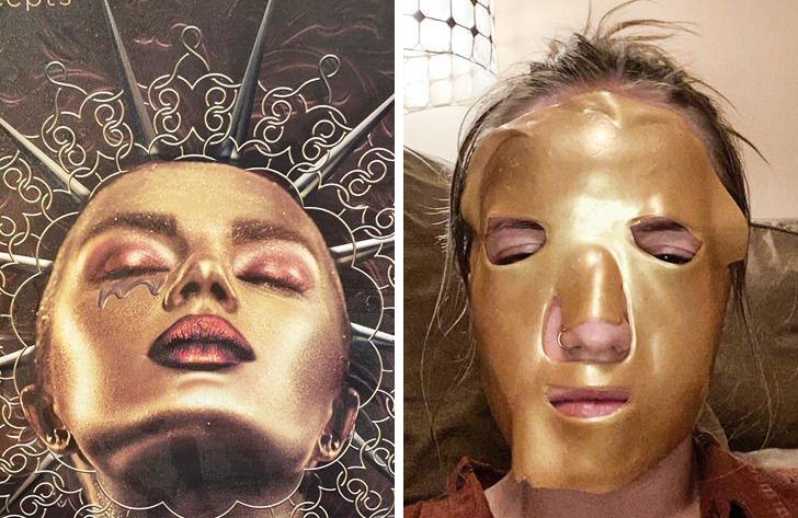 “$3 ‘gold sheet mask’ — Expectation vs Reality”