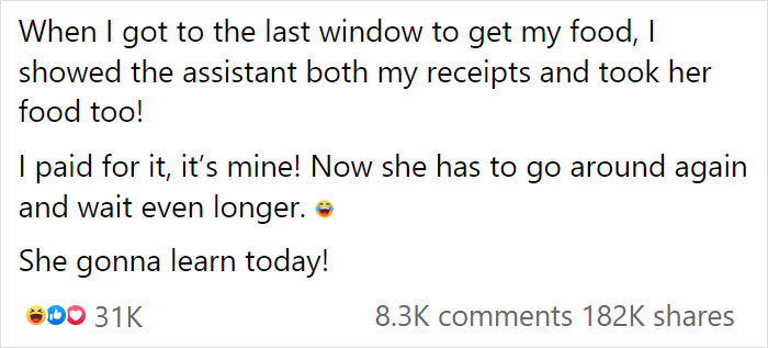 Man Gets Petty Revenge On Drive-Thu Karen.