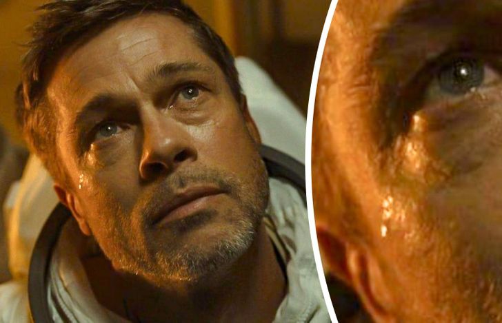 In Ad Astra, the climactic scene where Brad Pitt talks to his father takes place in zero gravity. However, his tear runs down his cheek when it should have floated like a bubble off his face because that’s how it works in zero gravity.