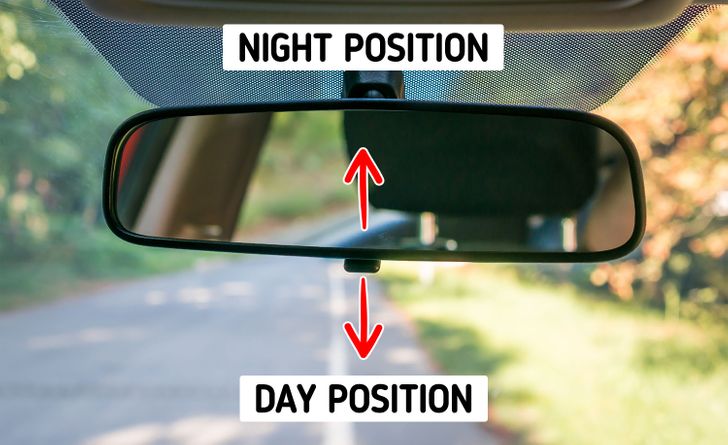 The tab of a rearview mirror is made for adjusting day and night position.