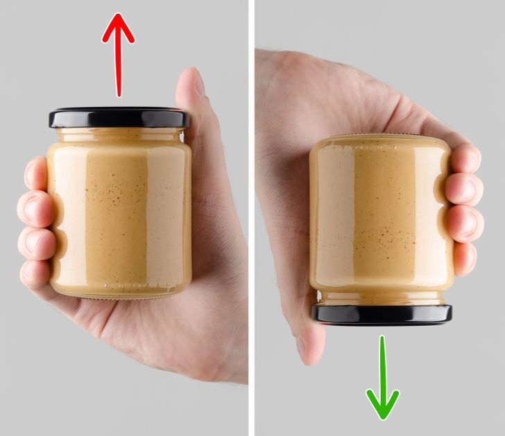 The best way to keep a jar of peanut butter is upside-down.