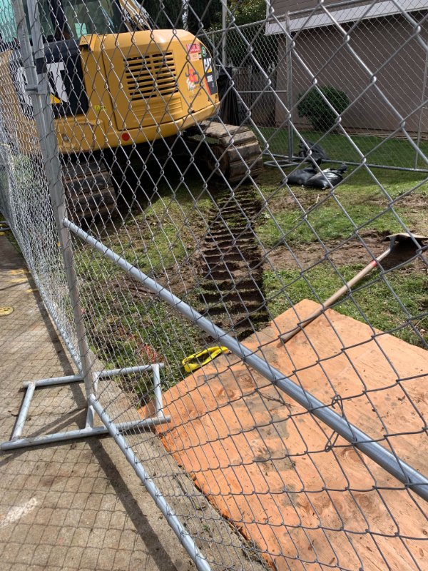 “County is doing some road work and someone in charge figured parking the excavator on my front lawn would be just fine.”