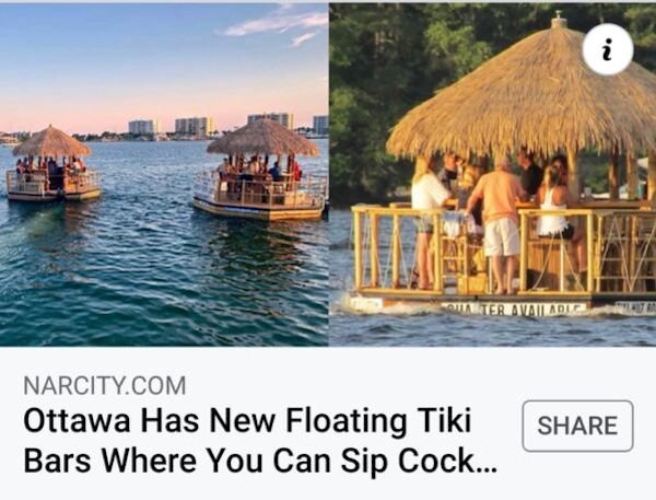 funny fails - fOttawa Has New Floating Tiki Bars Where You Can Sip Cock...