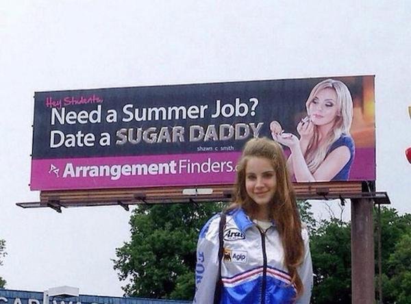 funny fails -- billboard - Hey Students, Need a Summer Job? Date a Sugar Daddy Arrangement Finders.